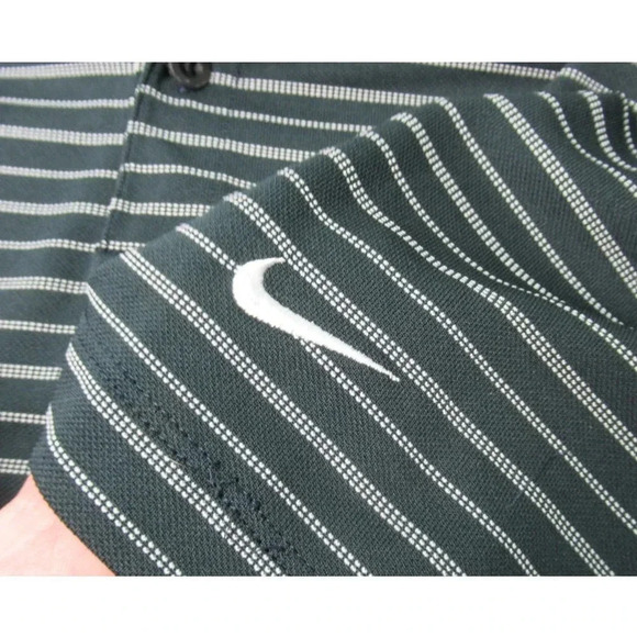NIKE GOLF Men's Polo Shirt Black White Stripes Fit Dry Style 56323 Size XXL - Picture 5 of 9